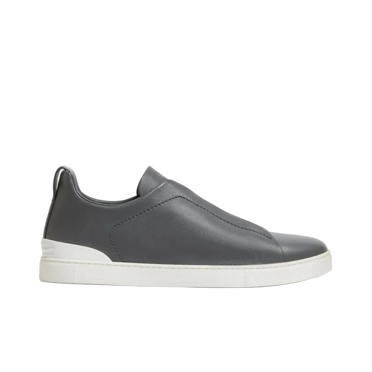 ZEGNA triple stitch leather sneakers