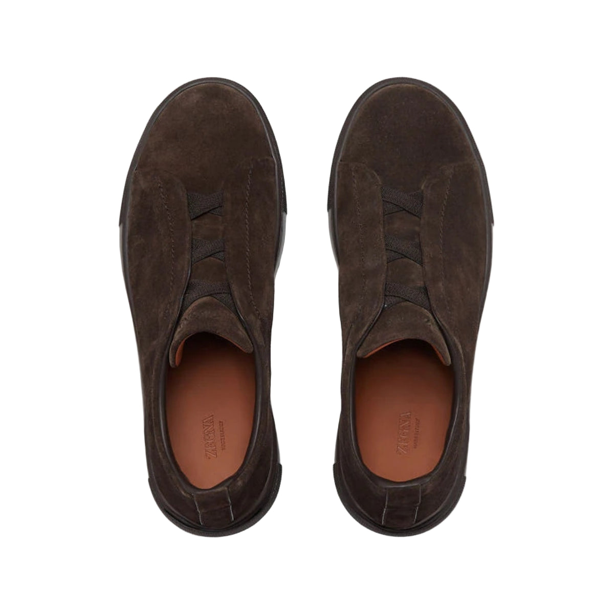 ZEGNA triple stitch suede sneakers