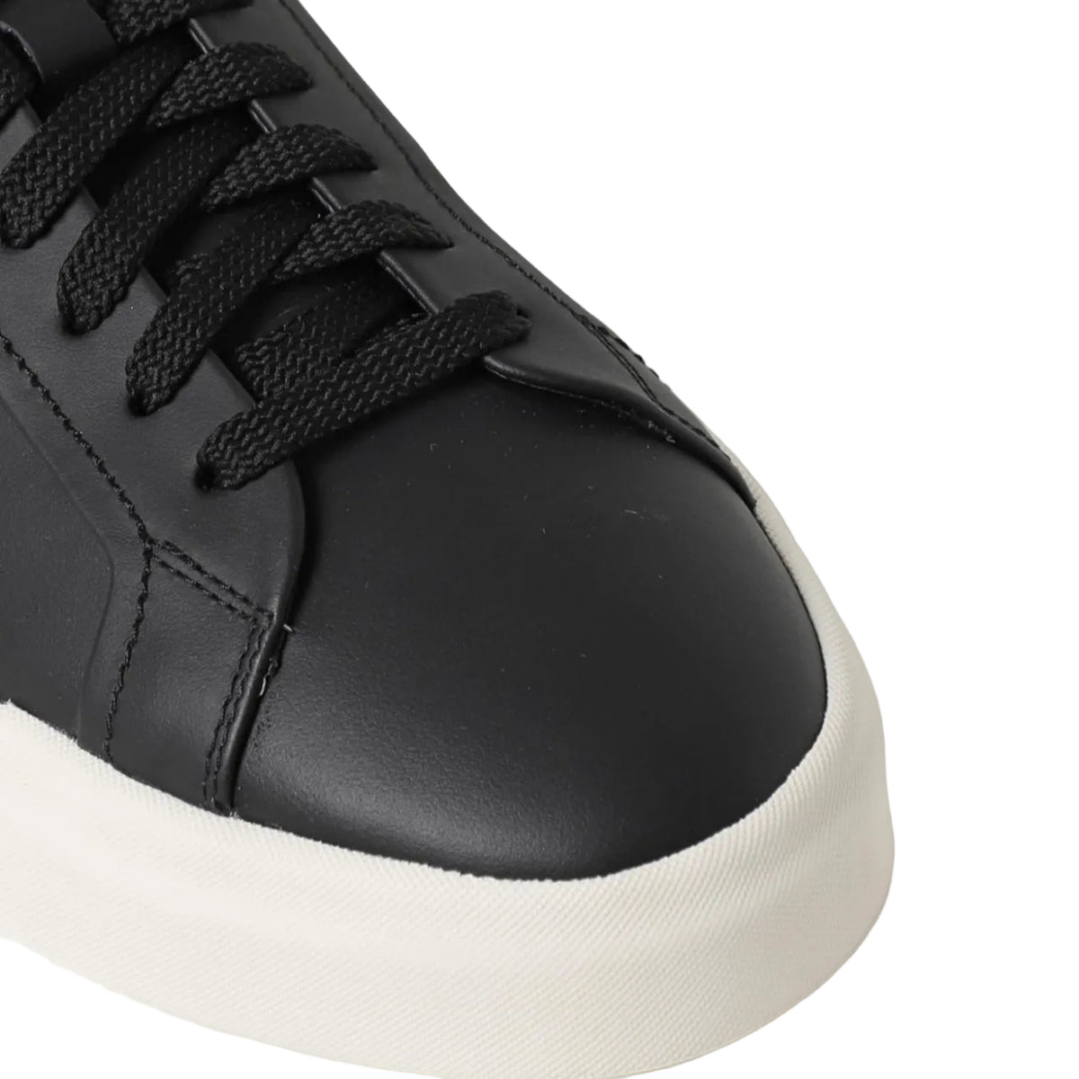 Santoni logo- print contrasting - solo leather sneakers