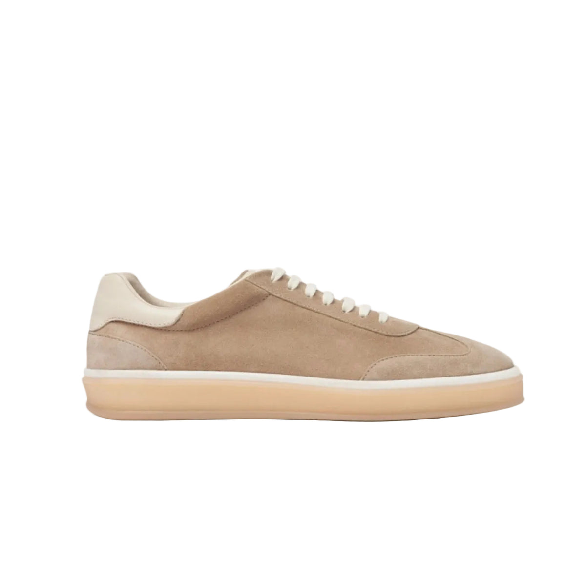 Loro Piana Tennis Walk suede-trimmed denim sneakers