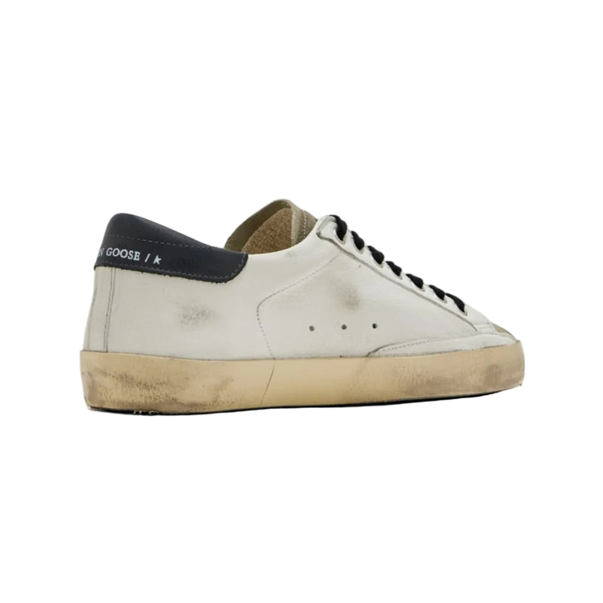 Golden Goose Super-Star in nappa leather with light blue suede star and gray leather heel tab