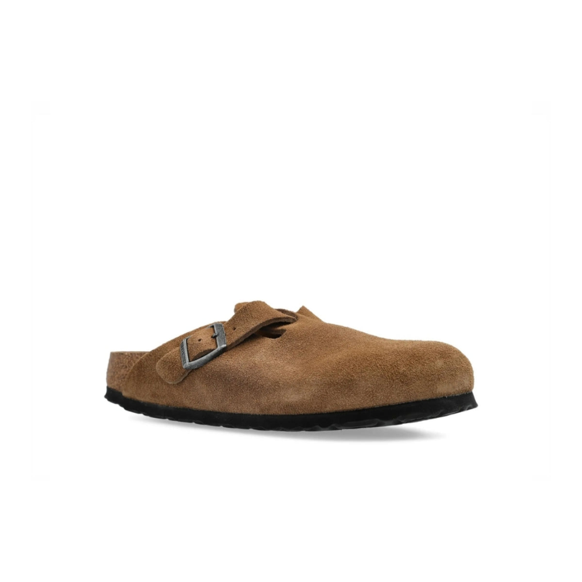 Birekenstock buckled sude flat mules