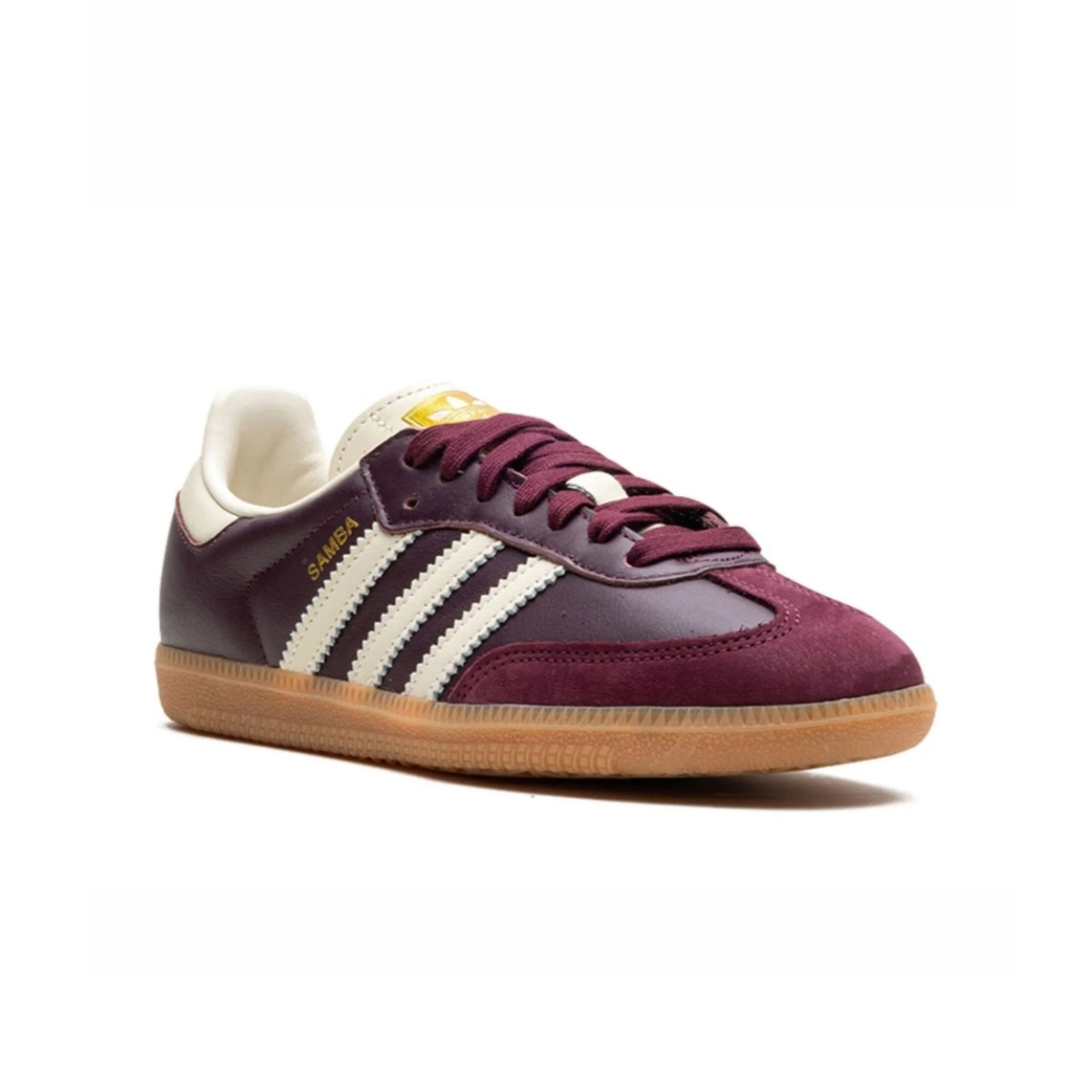 adidas samba Og maroon core white gold metallic