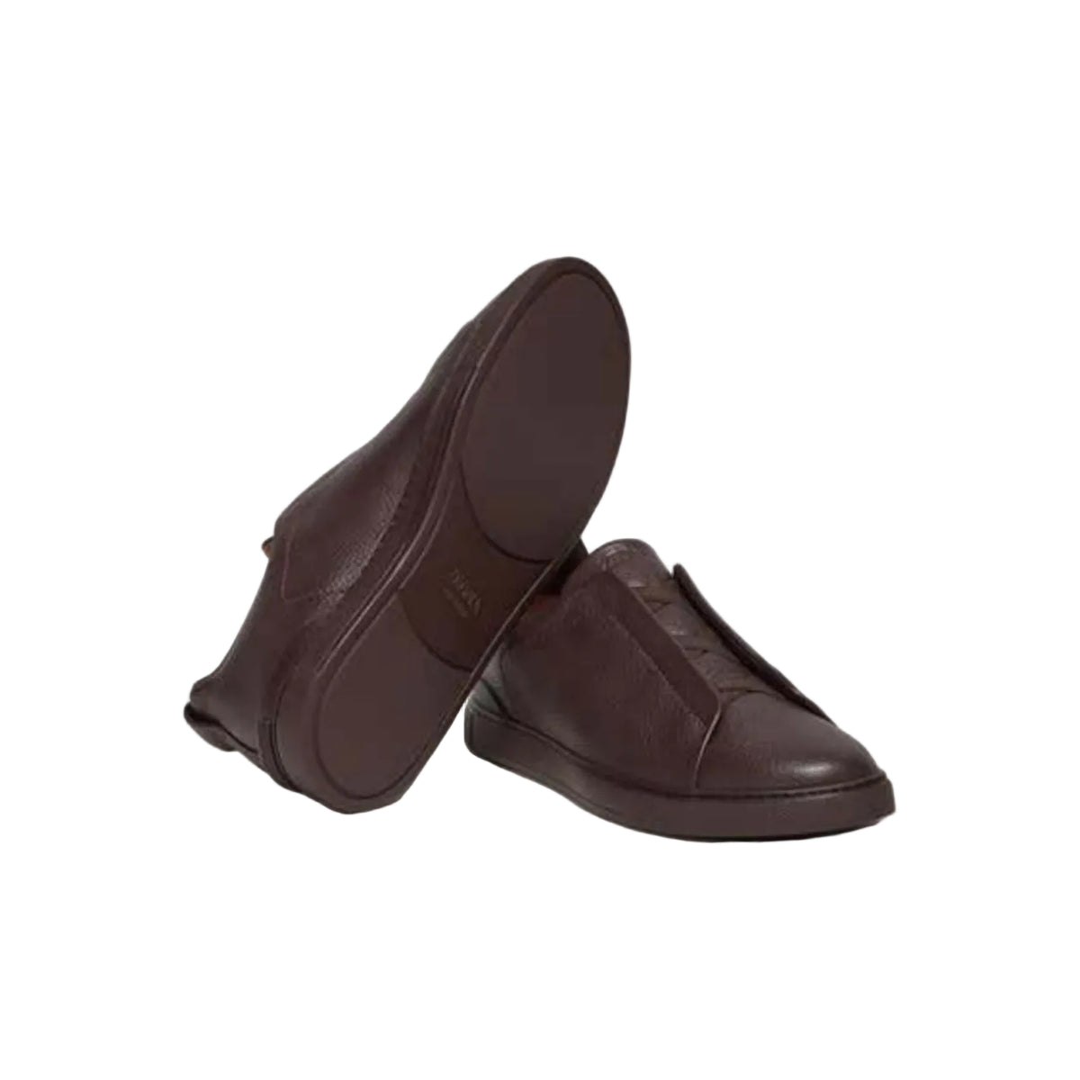 Zegna triple stitch / Brown sneakers