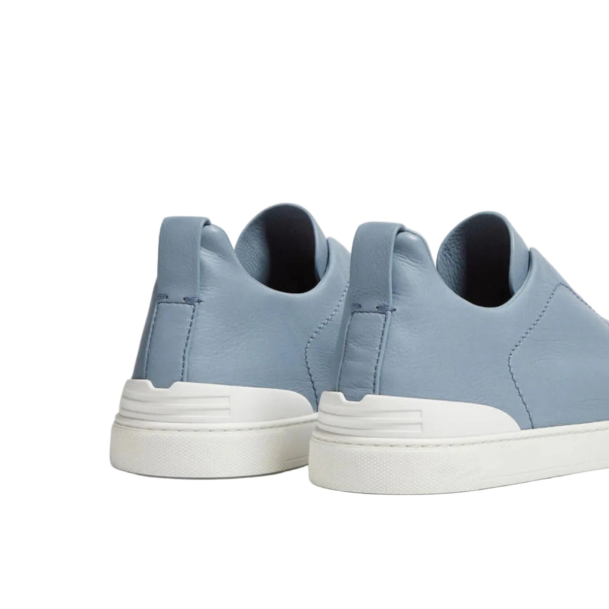 ZEGNA triple stitch leather sneakers