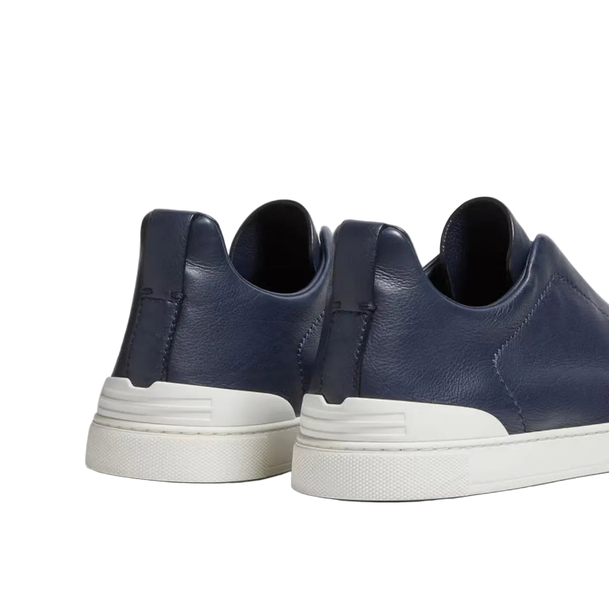 ZEGNA triple stitch leather sneakers