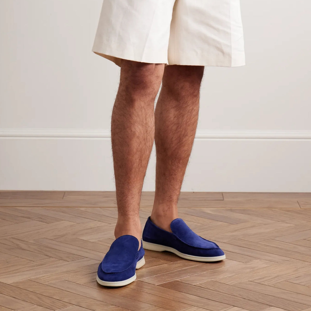 Loro Piana - Summer Walk Suede Loafers - Blue