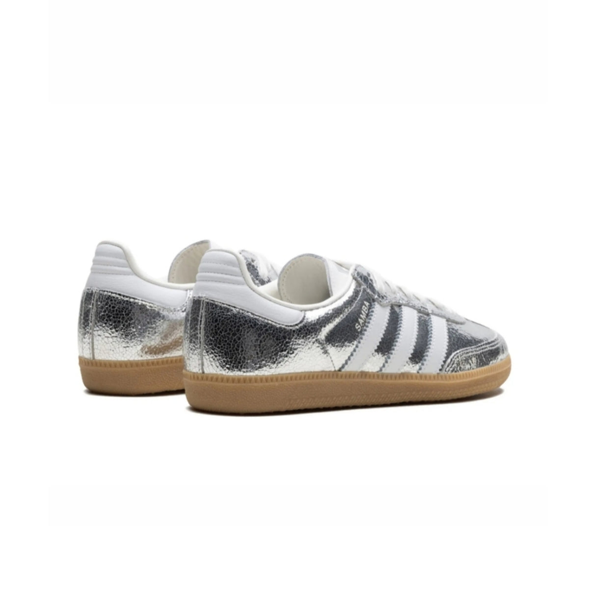 adidas samba Og silver metallic cracked leather