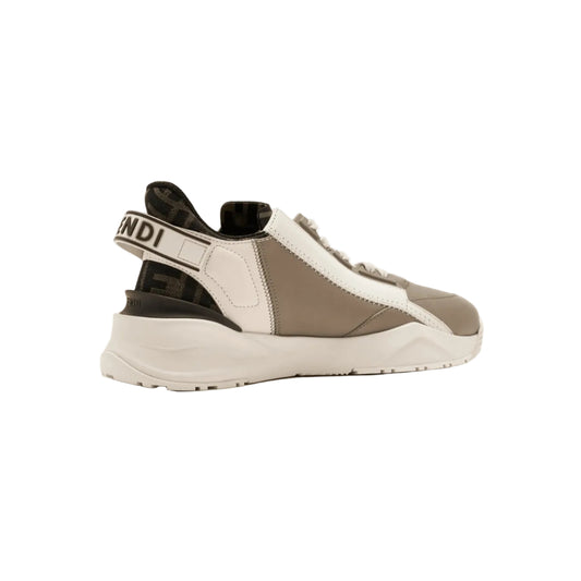 Fendi - Flow Leather Beige Low Top Sneakers