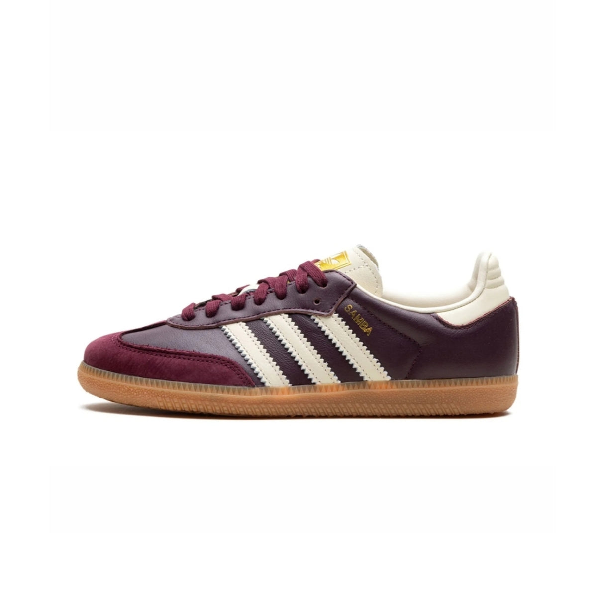 adidas samba Og maroon core white gold metallic