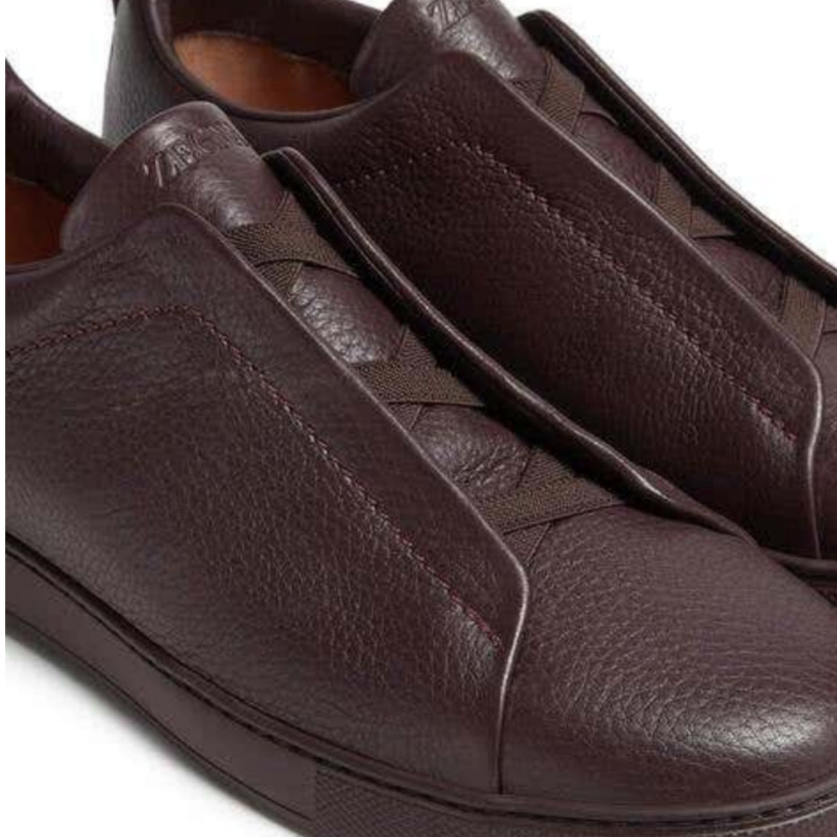 Zegna triple stitch / Brown sneakers