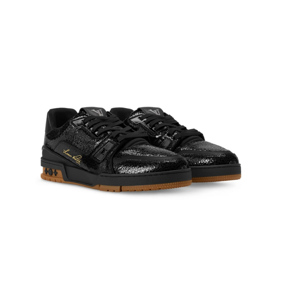 Louis Vuitton LV Trainer Denim Noir Sneakers