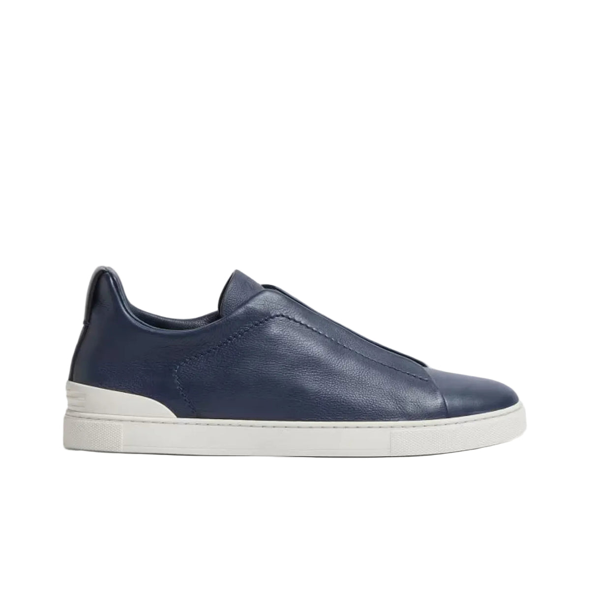 ZEGNA triple stitch leather sneakers