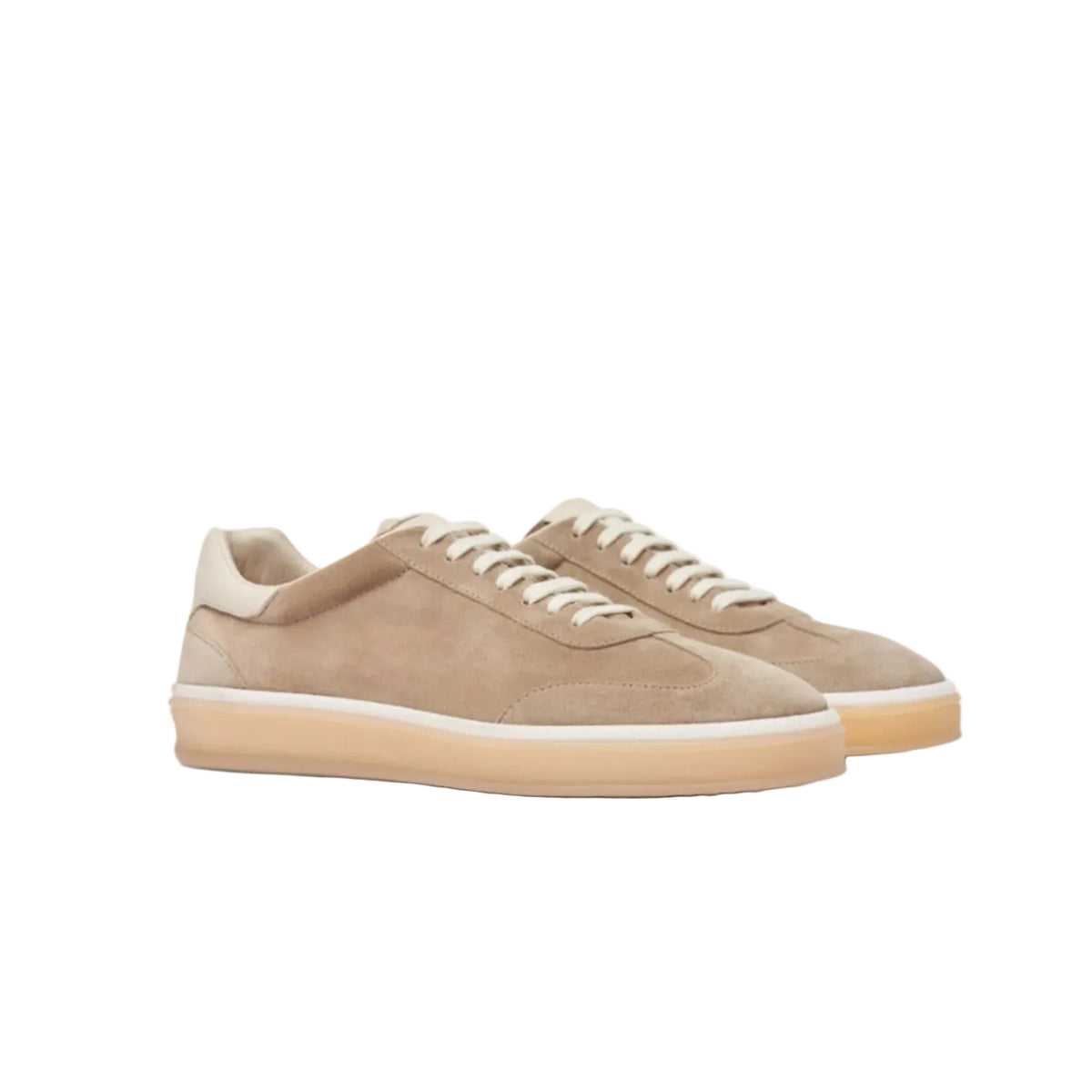 Loro Piana Tennis Walk suede-trimmed denim sneakers