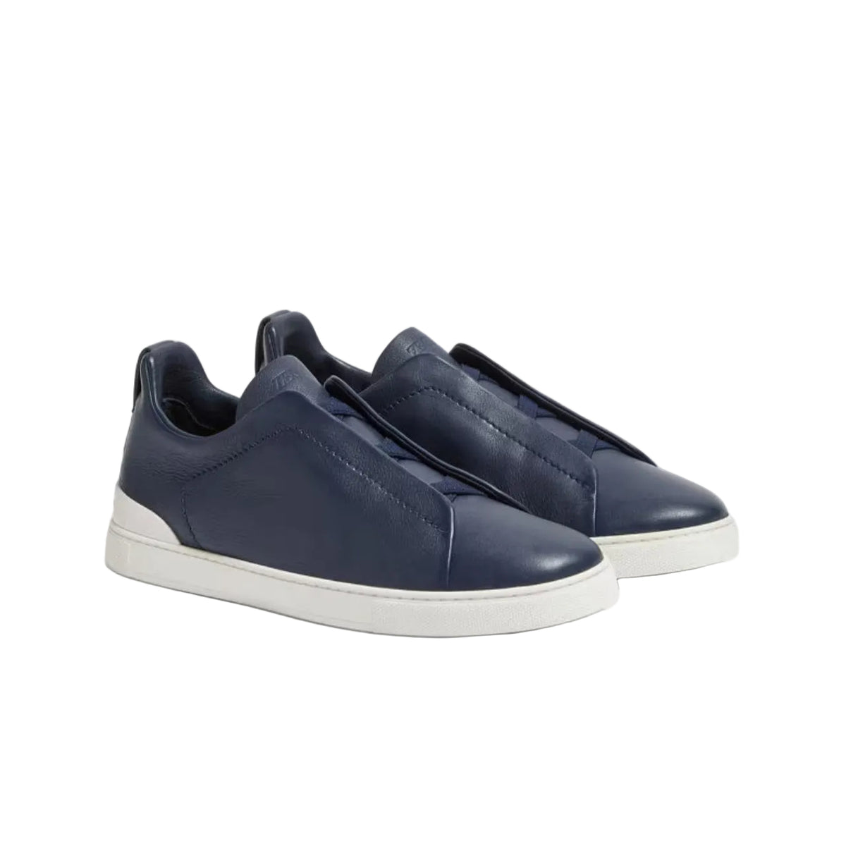 ZEGNA triple stitch leather sneakers