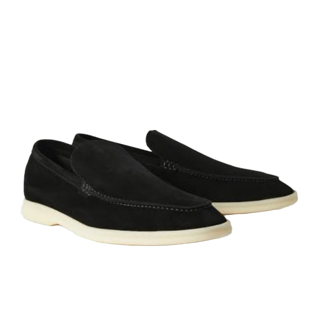 Loro piana summer Walk suede loafers in Black