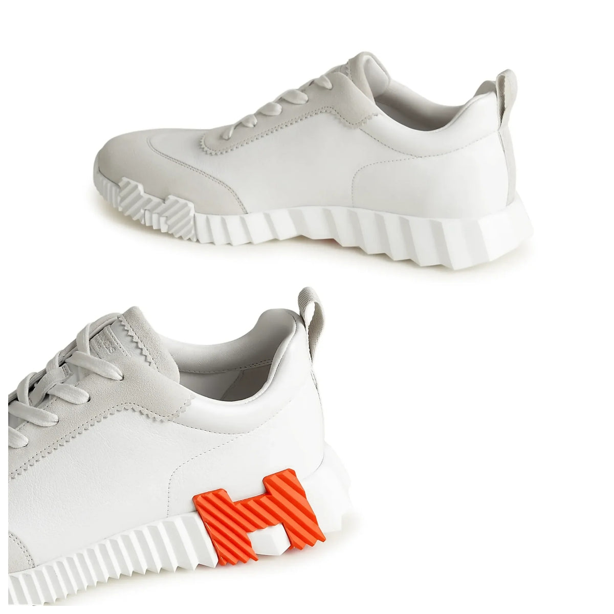 Hermes Bouncing sneaker white/orange