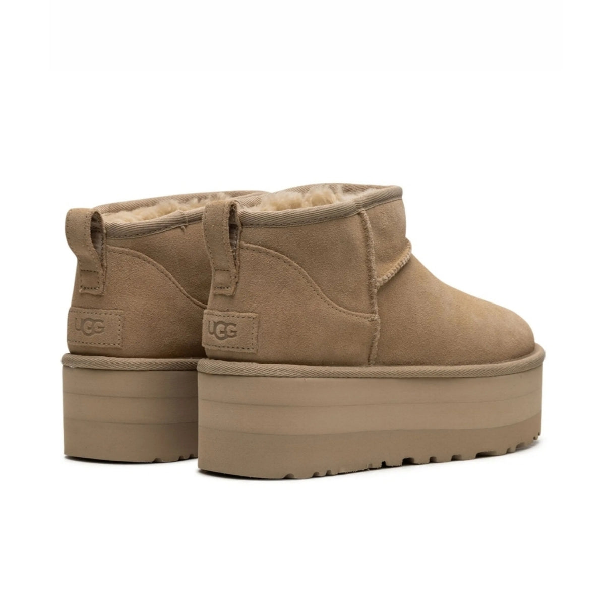 UGG ultra mini platform 50MM mustard seed boots