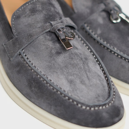 Loro piana summer Walk suede loafers Dark grey