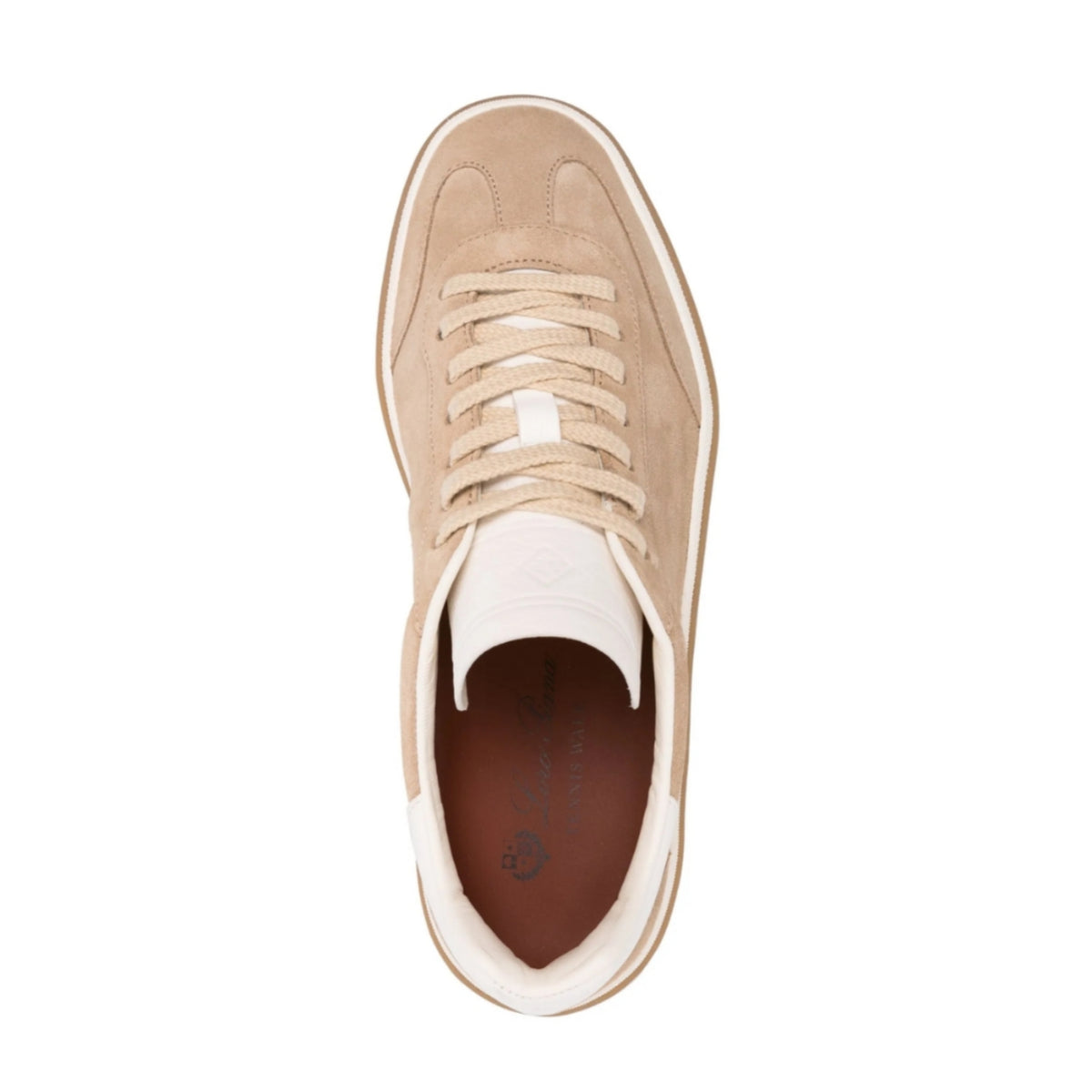 Loro Piana Tennis Walk Sneaker In Suede Calf Split Windy Dunes