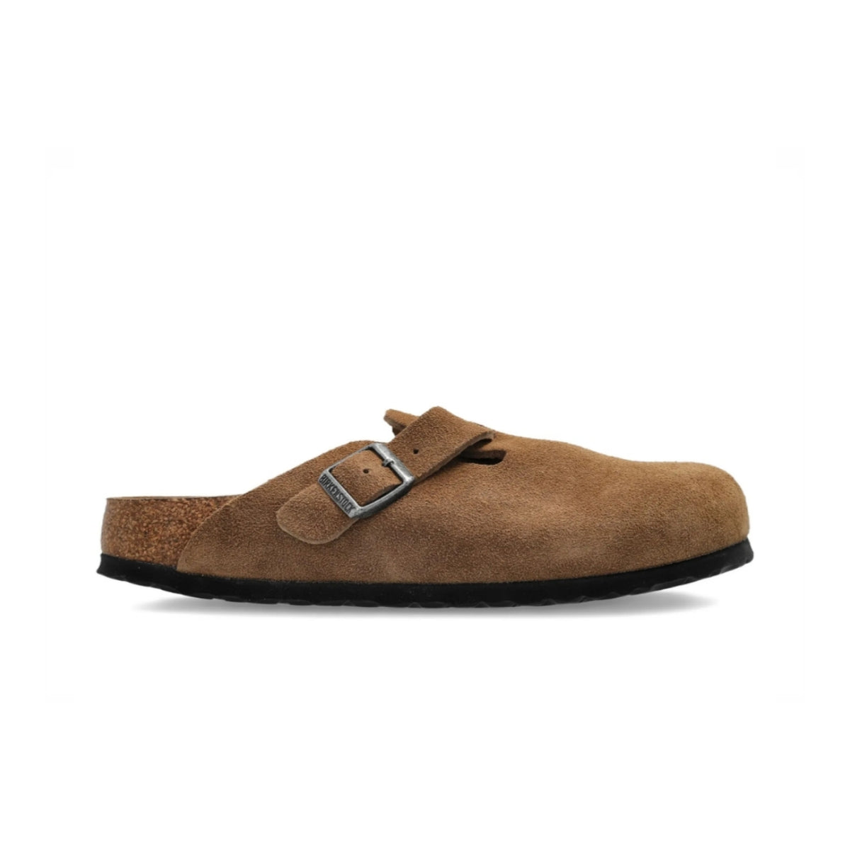 Birekenstock buckled sude flat mules