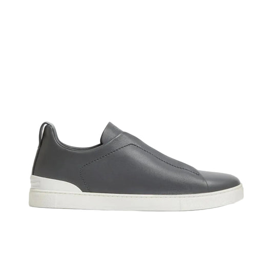 ZEGNA triple stitch leather sneakers