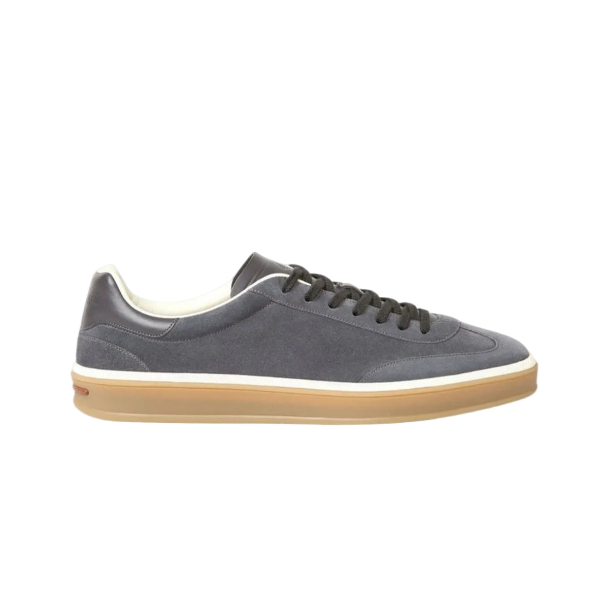 Loro Piana Tennis Walk suede-trimmed denim sneakers
