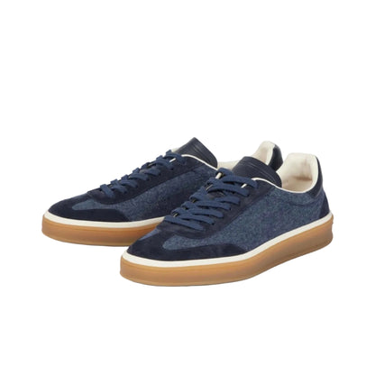Loro Piana Tennis Walk suede-trimmed denim sneakers