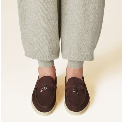 Loro piana summer Walk suede loafers Brown