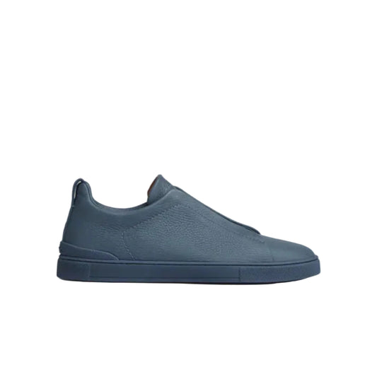 Zegna Low-Top Leather Slip-On Sneakers