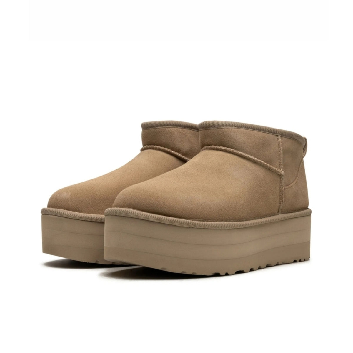 UGG ultra mini platform 50MM mustard seed boots