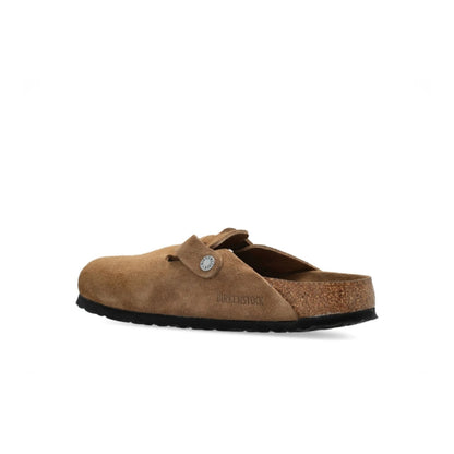 Birekenstock buckled sude flat mules