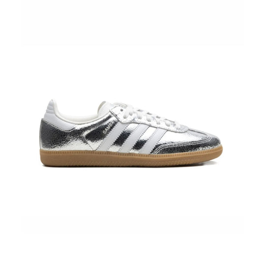 adidas samba Og silver metallic cracked leather