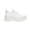 Alexander McQueen White Leather Tread Slick Moto Sneakers
