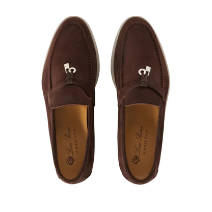 Loro piana summer Walk suede loafers Brown