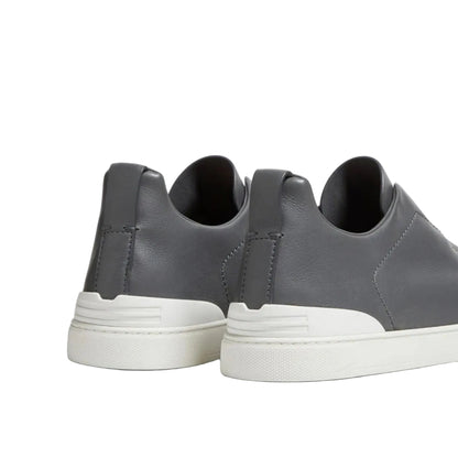 ZEGNA triple stitch leather sneakers