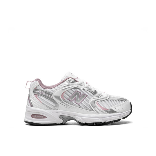 New balance 530 White/silver metallic/ice wine/mid century pin