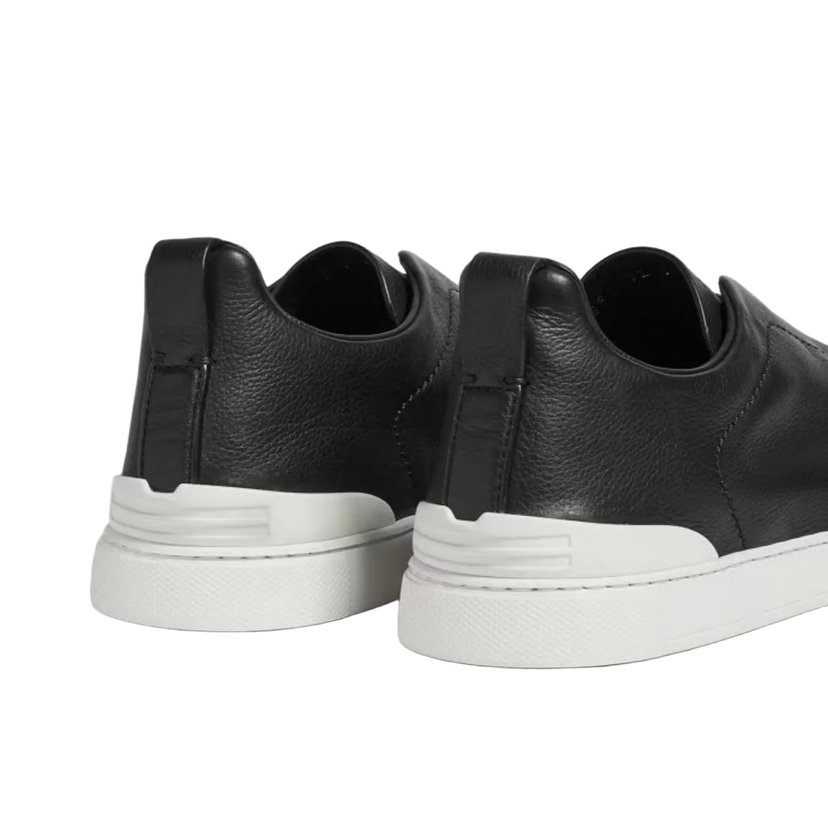 ZEGNA triple stitch leather sneakers