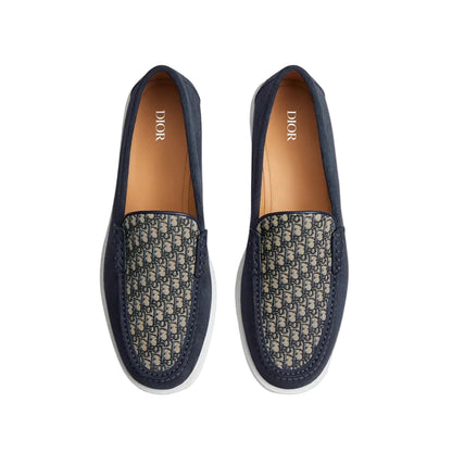 Dior Granville Loafer
Navy Blue Suede with Beige and Black Dior Oblique Jacquard