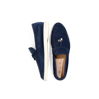 Loro piana summer Walk suede loafers Dark Blue