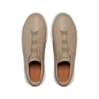 ZEGNA triple stitch leather sneakers