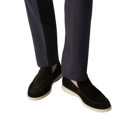 Loro piana summer Walk suede loafers in Black