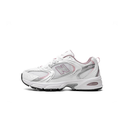 New balance 530 White/silver metallic/ice wine/mid century pin