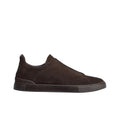 ZEGNA triple stitch suede sneakers