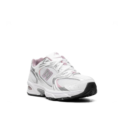 New balance 530 White/silver metallic/ice wine/mid century pin