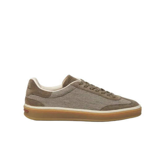 Loro Piana Tennis Walk suede-trimmed denim sneakers