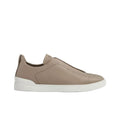 ZEGNA triple stitch leather sneakers
