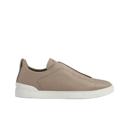ZEGNA triple stitch leather sneakers