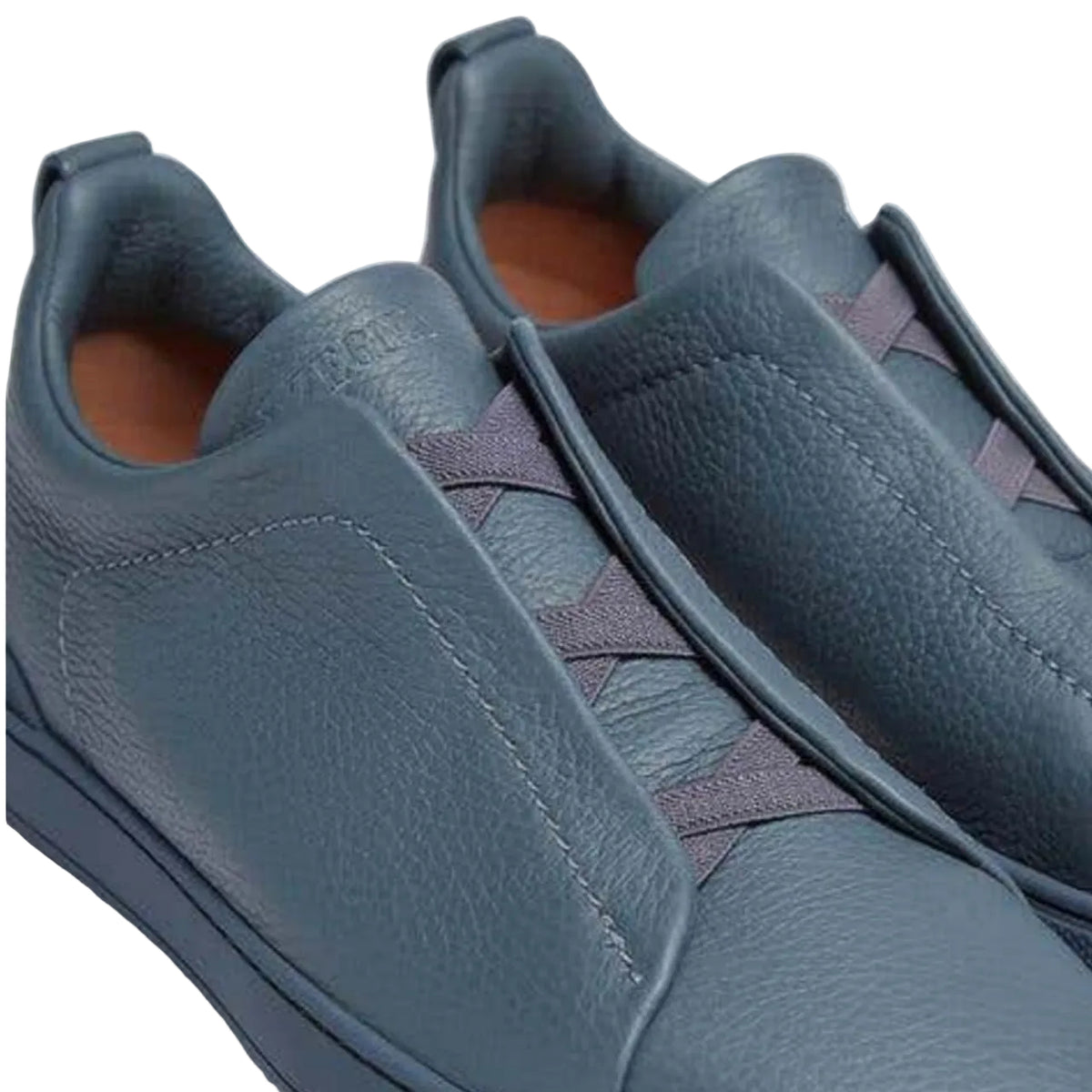 Zegna Low-Top Leather Slip-On Sneakers
