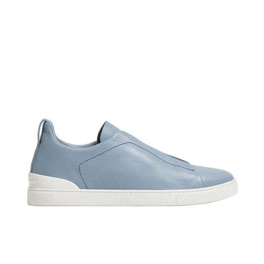ZEGNA triple stitch leather sneakers